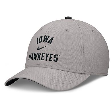 Men's Nike Gray Iowa Hawkeyes Rise Prep Performance Flex Hat