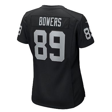 Women's Nike Brock Bowers Black Las Vegas Raiders Team Game Jersey