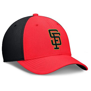 Men's Nike Crimson/Black San Francisco Giants Neon 90s Rise SwooshFlex Hat