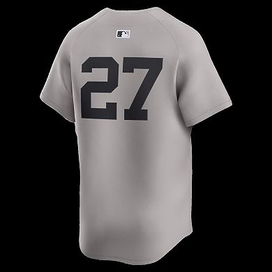 Men's Nike Giancarlo Stanton Gray New York Yankees Road Limited Player Jersey