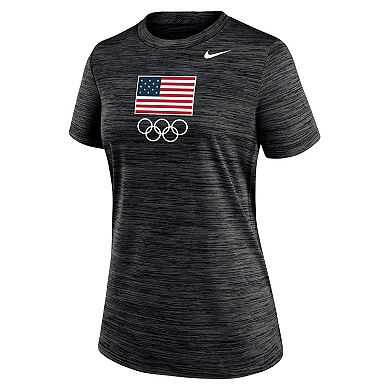 Women's Nike Black Team USA Velocity Performance T-Shirt