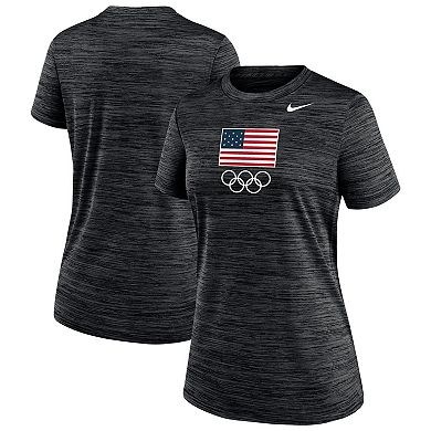 Women's Nike Black Team USA Velocity Performance T-Shirt