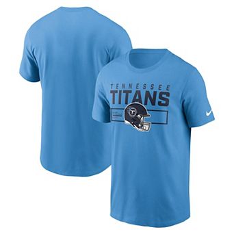 Men's Nike Light Blue Tennessee Titans Primetime Helmet Essential T-Shirt