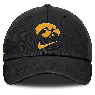 Men's Nike Black Iowa Hawkeyes Primetime Club Adjustable Hat