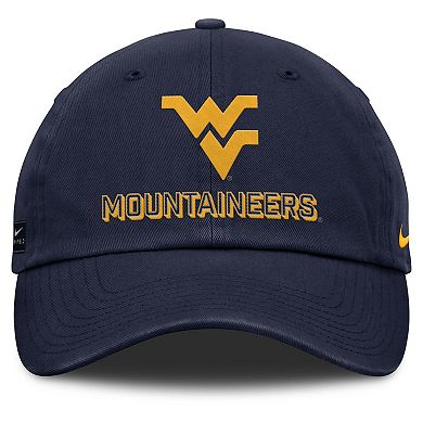 Men's Nike Navy West Virginia Mountaineers 2025 On-Field Club Adjustable Hat