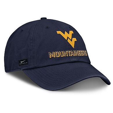 Men's Nike Navy West Virginia Mountaineers 2025 On-Field Club Adjustable Hat