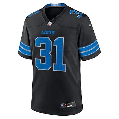 Men's Nike Kerby Joseph Black Detroit Lions Alternate Game Jersey