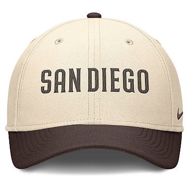 Men's Nike Natural/Brown San Diego Padres Statement Rise Performance Flex Hat
