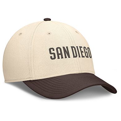 Men's Nike Natural/Brown San Diego Padres Statement Rise Performance Flex Hat
