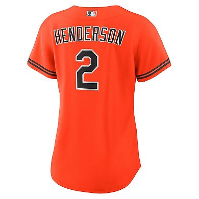 Women's Nike Gunnar Henderson Orange Baltimore Orioles Alternate 2 Replica Jersey