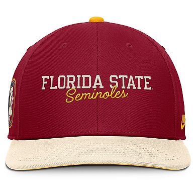Men's Nike Garnet/Cream Florida State Seminoles Pro Legacy Script Snapback Hat