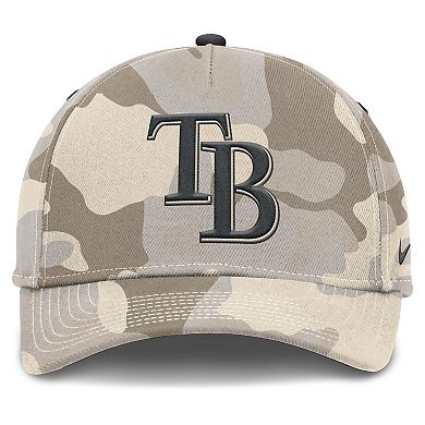 Men's Nike Natural Tampa Bay Rays Camo Pack Rise Adjustable Hat