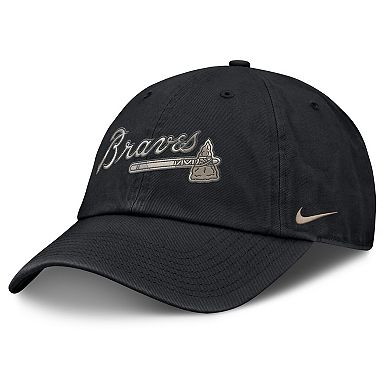 Men's Nike Black Atlanta Braves Camo Pack Club Adjustable Hat
