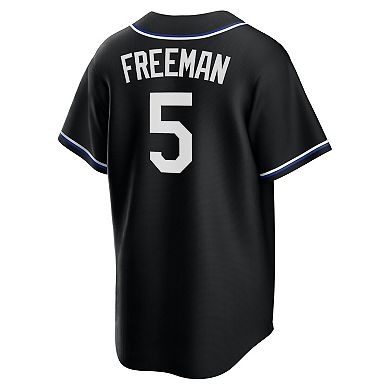 Youth Nike Freddie Freeman Black Los Angeles Dodgers Lights Out Replica Player Jersey