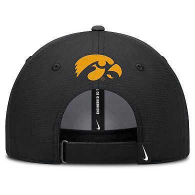 Men's Nike Black Iowa Hawkeyes Club Prep Performance Adjustable Hat