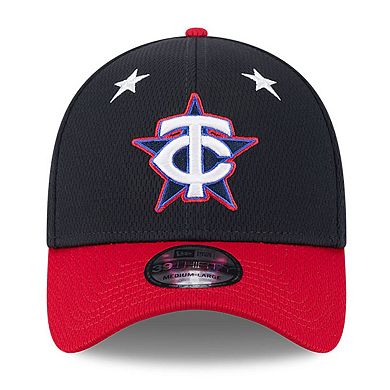 Men's New Era Navy/Red Minnesota Twins 2025 MLB All-Star Game Workout 39THIRTY Flex Hat