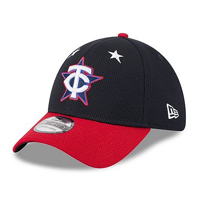 Men's New Era Navy/Red Minnesota Twins 2025 MLB All-Star Game Workout 39THIRTY Flex Hat