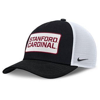 Men's Nike Black/White Stanford Cardinal 2025 On-Field Rise Patch Trucker Adjustable Hat