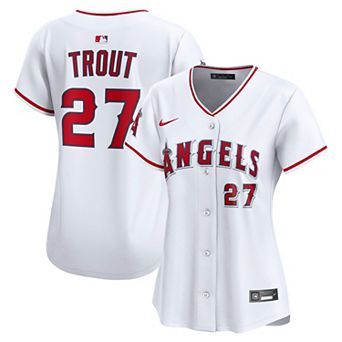 Women's Nike Mike Trout White Los Angeles Angels Home Limited Player Jersey