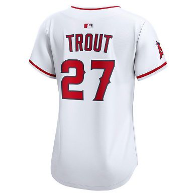 Women's Nike Mike Trout White Los Angeles Angels Home Limited Player Jersey