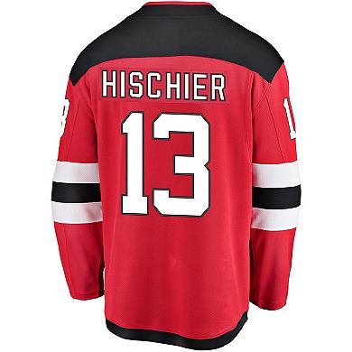 Youth Fanatics Nico Hischier Red New Jersey Devils Home Breakaway Player Jersey