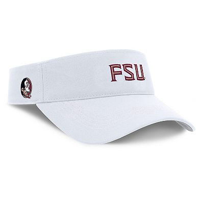 Men's Nike White Florida State Seminoles 2025 On-Field Gameday Performance Ace Adjustable Visor