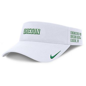 Men's Nike White Oregon Ducks 2025 On-Field Gameday Performance Ace Adjustable Visor