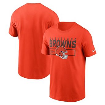 Men's Nike Orange Cleveland Browns Primetime Helmet Essential T-Shirt