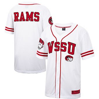 Men's Colosseum White Winston-Salem State Rams Free Spirited Mesh Button-Up Baseball Jersey