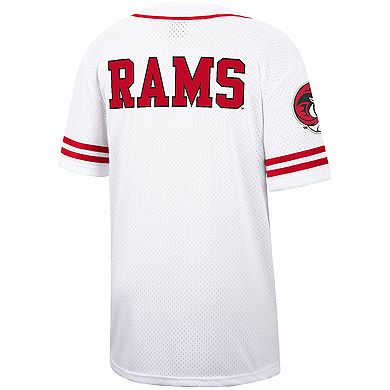 Men's Colosseum White Winston-Salem State Rams Free Spirited Mesh Button-Up Baseball Jersey