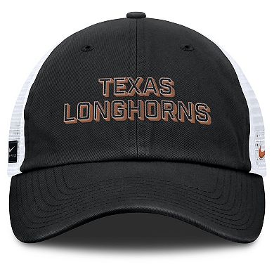 Men's Nike Black Texas Longhorns 2025 Gameday On-Field Club Adjustable Trucker Hat