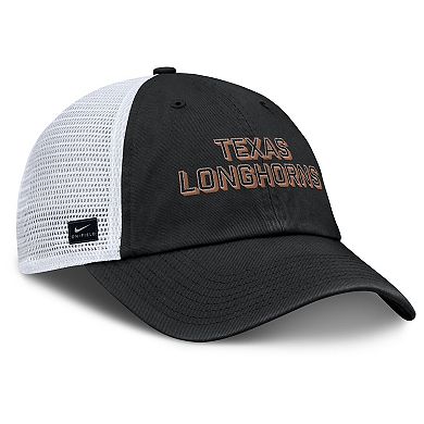 Men's Nike Black Texas Longhorns 2025 Gameday On-Field Club Adjustable Trucker Hat