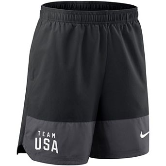 Men's Nike Black Team USA Woven Performance Shorts