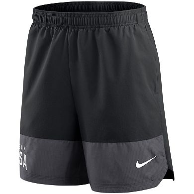 Men's Nike Black Team USA Woven Performance Shorts