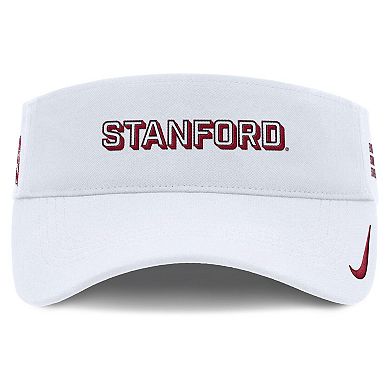 Men's Nike White Stanford Cardinal 2025 On-Field Gameday Performance Ace Adjustable Visor