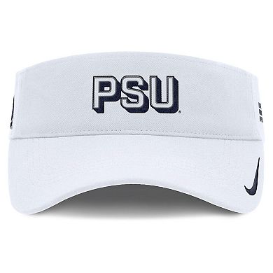 Men's Nike White Penn State Nittany Lions 2025 On-Field Gameday Performance Ace Adjustable Visor