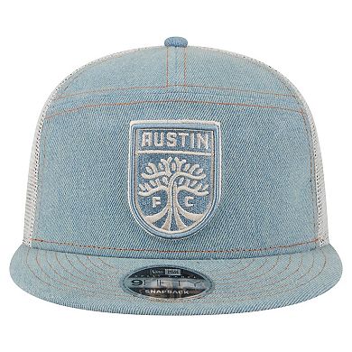 Men's New Era Denim/Tan Austin FC 9FIFTY Camp Snapback Hat