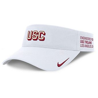 Men's Nike White USC Trojans 2025 On-Field Gameday Performance Ace Adjustable Visor