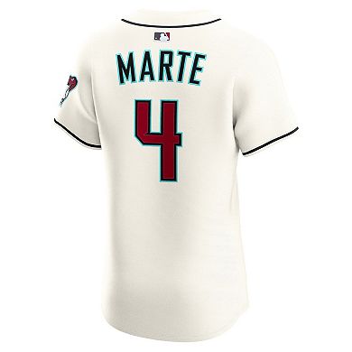 Men's Nike Ketel Marte Cream Arizona Diamondbacks Home Elite Jersey