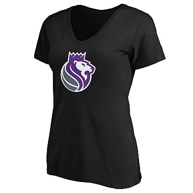 Women's Fanatics Black Sacramento Kings V-Neck T-Shirt