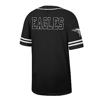 Men's Colosseum Black North Carolina Central Eagles Free Spirited Mesh Button-Up Baseball Jersey