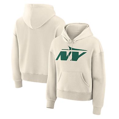 Women's Fanatics Cream New York Jets Dove Legacy Pullover Hoodie