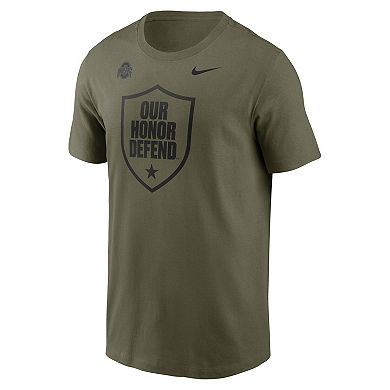 Men's Nike Olive Ohio State Buckeyes Primetime Logo Performance T-Shirt