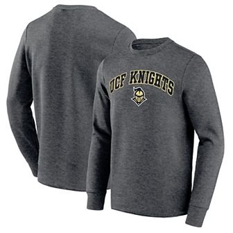 Men's Heather Charcoal UCF Knights Team Logo Long Sleeve T-Shirt