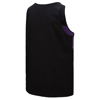 Men's Mitchell & Ness Black Minnesota Vikings Retro Colorblock Tank Top