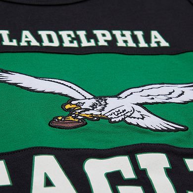 Men's Mitchell & Ness Black Philadelphia Eagles Retro Colorblock Tank Top