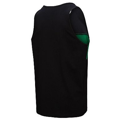 Men's Mitchell & Ness Black New York Jets Retro Colorblock Tank Top