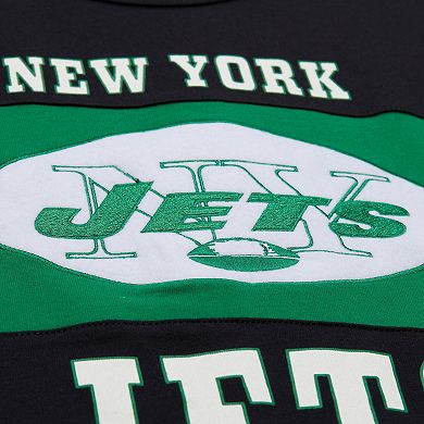 Men's Mitchell & Ness Black New York Jets Retro Colorblock Tank Top