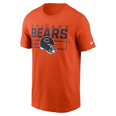 Men's Nike Orange Chicago Bears Primetime Helmet Essential T-Shirt