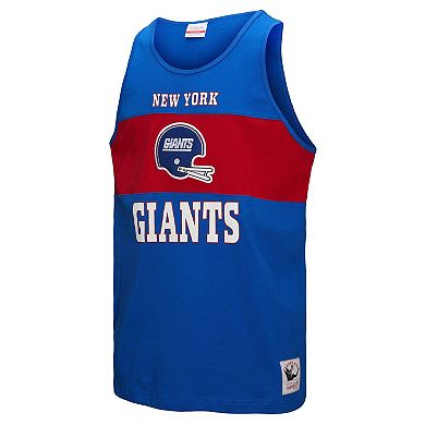 Men's Mitchell & Ness Royal New York Giants Retro Colorblock Tank Top